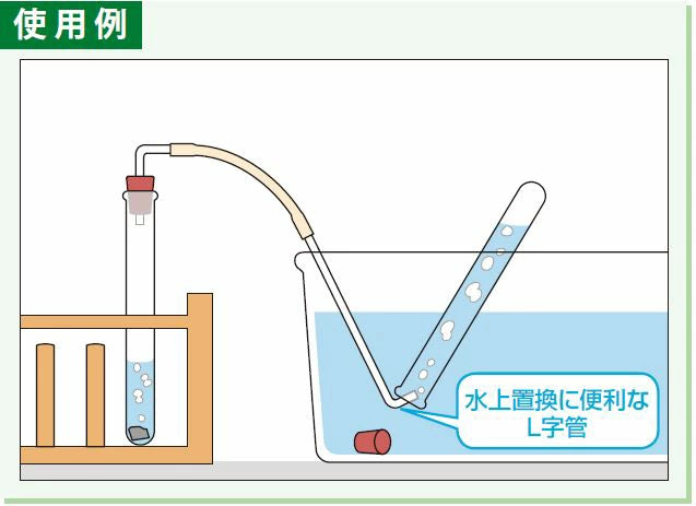 気体発生用試験管 5本 L字 DJ-0005